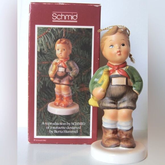 Vintage Schmid "Hark The Herald" Hummel Reproduction Ceramic Figurine 1983 - Picture 1 of 2